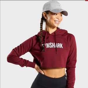 Gym shark training cropped hoodie